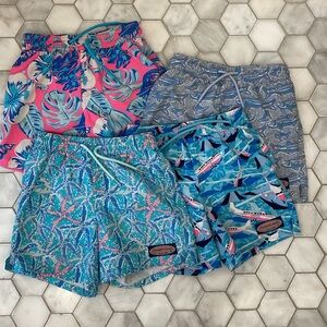 Set of 4, Vineyard Vines Boys Swim Trunks, Size 5
